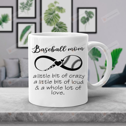 Baseball Mom Mug, A Whole Lot Of Love Mug, Gift For Mother's Day Birthday Christmas Anniversary