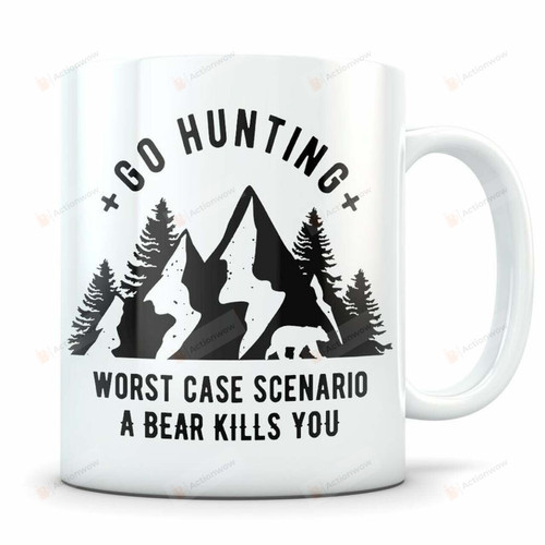 Bear Go Hunting Mug Gifts For Hunter Funny Gifts Ceramic Mug Perfect Customized Gifts For Birthday Christmas Thanksgiving 11 Oz 15 Oz Coffee Mug
