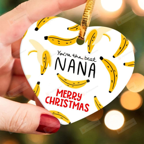 Personalized Ornament, Bananas You're The Best Nana Christmas Tree Hanging Ornament House Car Decor Gifts for Grandma Family Christmas New Year
