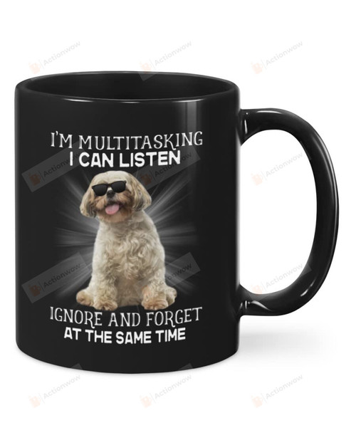 I'm Multitasking I Can Listen Shih Tzu Mugs Dog Lover Gift Cup Cute And Funny Dog Mug Dog Do Excercise Mug For Bestie Homie Bestfriends Merry Christmas Thanksgiving Cup Mug 11-15 Oz