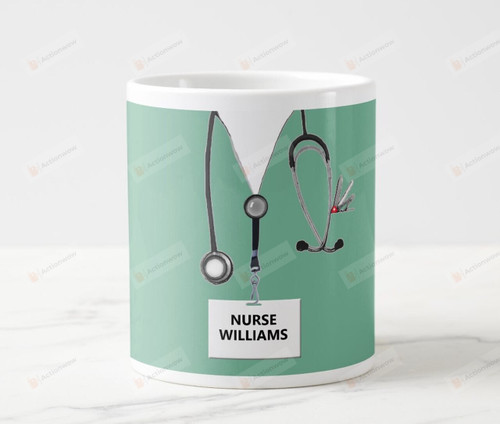 Personalized Nurse Stethoscope Funny Gifts Ceramic Mug Perfect Customized Gifts For Birthday Christmas Thanksgiving 11 Oz 15 Oz Coffee Mug