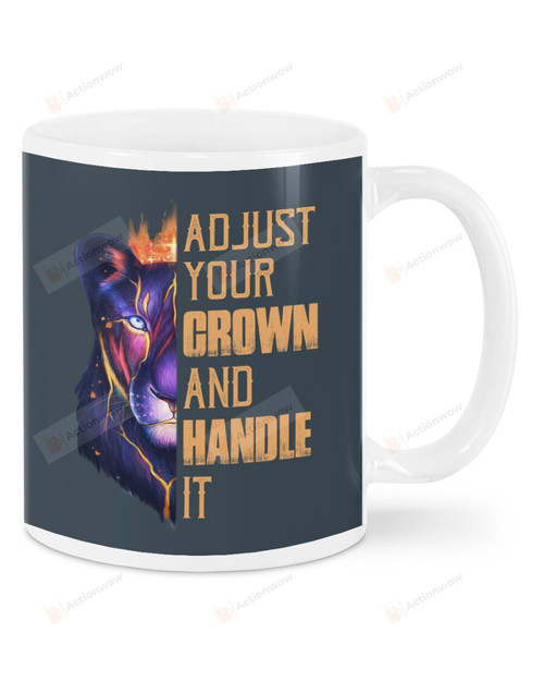 Adjust Your Crown And Handle It Dad To Daughter Ceramic Mug Great Customized Gifts For Birthday Christmas Thanksgiving 11 Oz 15 Oz Coffee Mug