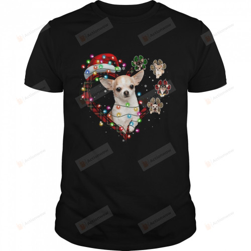 Chihuahua Uncle In The Christmas Heart T-Shirt