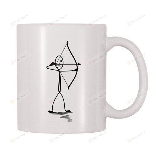 Archer Mug Sports Archery Game Bow And Arrow Aim Hunter Hunting Themed Cup Gifts For Archers Archery Lovers Fans
