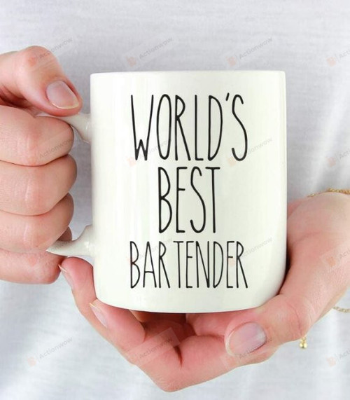 World'S Best Bartender Mug, Funny Gift For Bartender On Birthday, Christmas, Thank You Gift