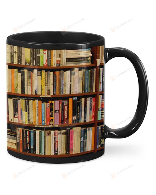 Library Bookshelf Mug, Ceramic Coffee Mug 11oz 15oz For Library Lover Mug, Book Lover Mug Bookshelf Mug, Librarian Mug, Book Mug, Bookworm Mug