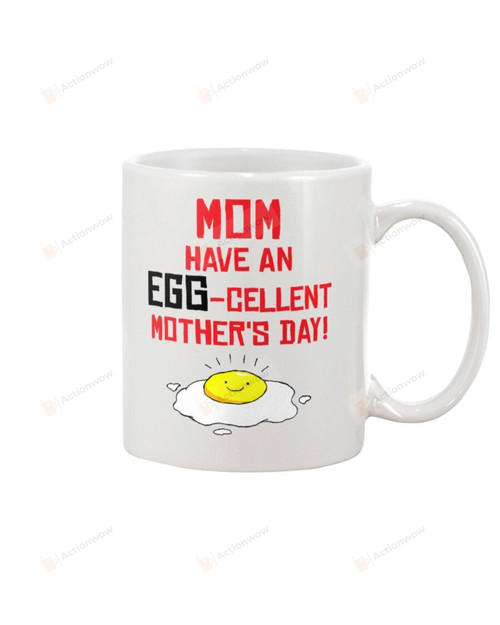 Egg Mom Happy Mother's Day Egg- Cellent Mother's Day Ceramic Mug Great Customized Gifts For Birthday Christmas Thanksgiving Mother's Day 11 Oz 15 Oz Coffee Mug