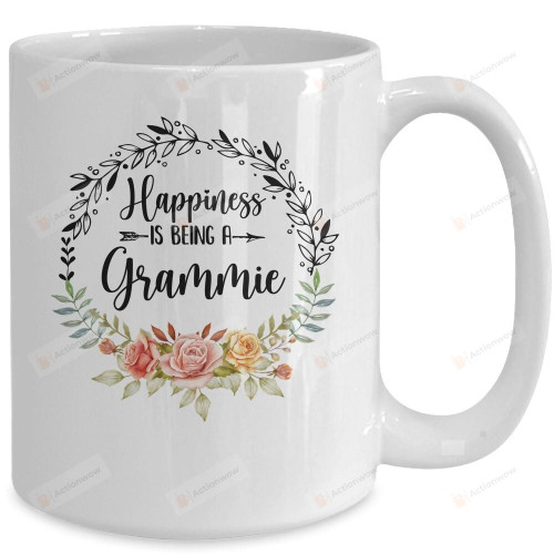 Happiness Is Being A Grammie The First Time Mothers Day Mug Gifts For Her, Mother's Day ,Birthday, Anniversary Ceramic Coffee Mug 11-15 Oz