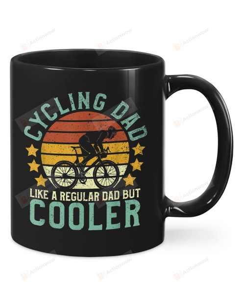 Cycling Dad Vintage Like A Regular Dad But Cooler Mug Gifts For Him, Father's Day ,Birthday, Anniversary Customized Name Ceramic Changing Color Mug 11-15 Oz
