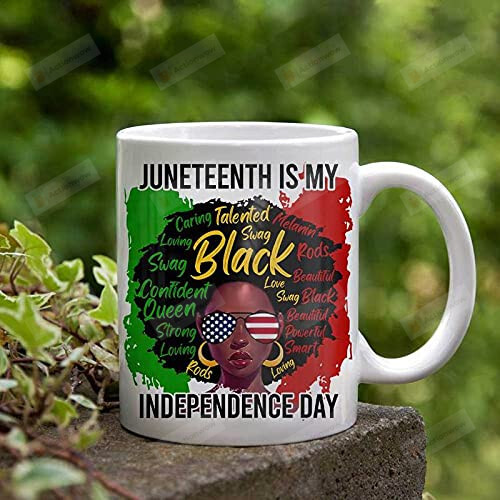 Personalized Juneteenth Celebrating Freedom Mug Juneteenth Is My Black Woman Mug July 4th Mug Independence Day Gift Black Power First Mug African American Mug Black History Month Mug
