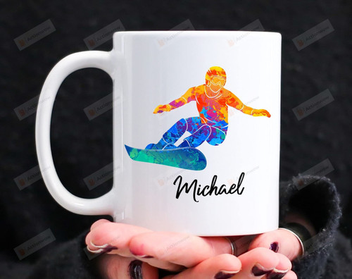 Personalized Snowboarder Snowboarding Coffee Mug For Men Couple Friends Coworker Family Gifts Snowboarding Mug Snowboarding Gifts Sport Mug For Birthday Christmas