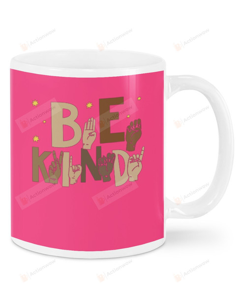 Be Kind, Star And Many Hands Of Human Races Mugs Ceramic Mug 11 Oz 15 Oz Coffee Mug
