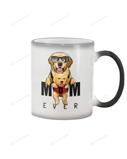 Golden Retriever Best Mom Ever Mug Gifts For Mother's Day, Dog Mom, Dog Dad , Dog Lover, Birthday, Anniversary Ceramic Changing Color Mug 11-15 Oz