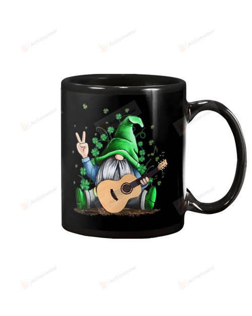 Guitar Gnome Irish Mug Happy Patrick's Day , Gifts For Birthday, Anniversary Ceramic Coffee 11-15 Oz
