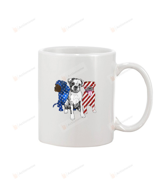 Boxer Puppy Patriot Happy Independence Day Mug Gifts For Birthday, Thanksgiving Anniversary Ceramic Coffee 11-15 Oz