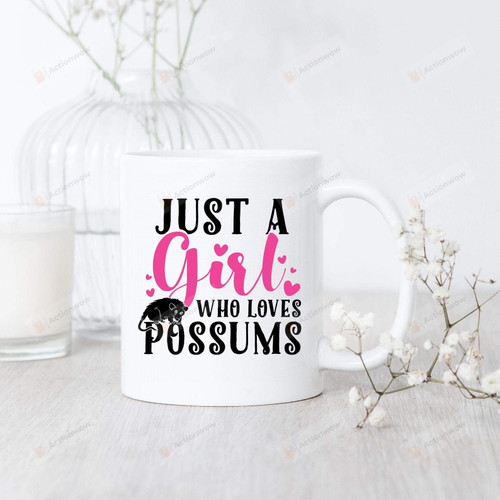 Possums A Girl Loves/Mug/Possum Mug/Opossum Gifts/Possum Lover Mug/Possum Lover Gifts/Opossum Mom Gifts/Cute Possum Mug, Possums Christmas Gifts, Xmas Gifts Mugs