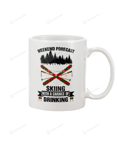 Skiing Mug Weekend Forecast Best Gifts For People Like Sport Ceramic Mug