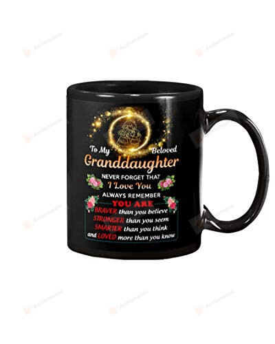 To My Beloved Granddaughter Mug Loved More Than You Know Best Gifts From Mom For Birthday, Annivesary, Graduation