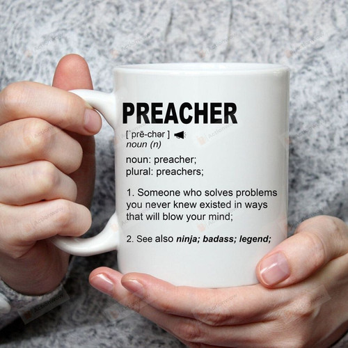 Pastor Mug, Funny Preacher Pastor Gift Mug For Birthday Christmas, Appreciation Gift, Ceramic Coffee Mug