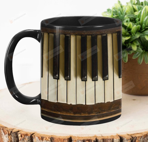 Piano Keys Mug Piano Vintage Mug Birthday Gifts To Piano Lover On Anniversary 11 Oz 15 Oz Coffee Cup
