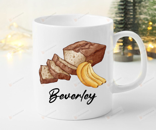 Personalized Banana Bread Mug Custom Name Mug Gifts For Banana Bread Lover Gifts For Men Women Family Friends Coworkers Banana Bread Gifts Food Mug Gifts For Birthday Christmas New Year