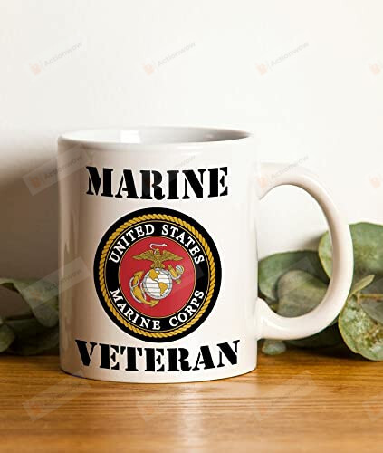 Marine Veteran Mug Ceramic Coffee Mug Gift For Marine Veteran Navy United States Marine Corps Veteran Gift Veteran Day Gifts Thank You Veteran