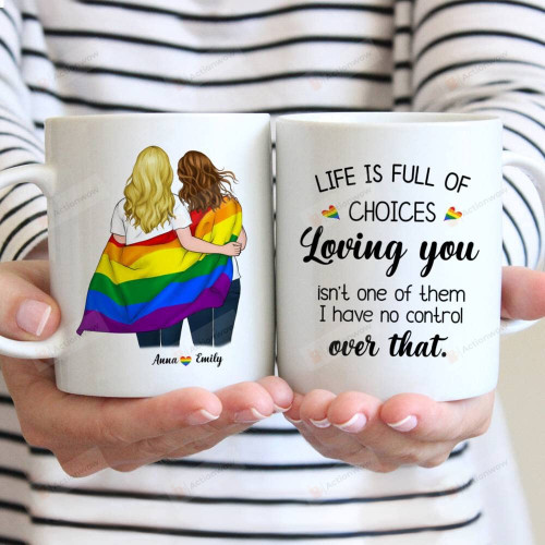 Personalized Life Is Full Of Choices Loving You Mug Gifts For Couple Valentines Day Gifts For Lesbian Gay Mug Valentines Gifts For Girls Couple Boys Couple Gifts Idea For Valentine's Day