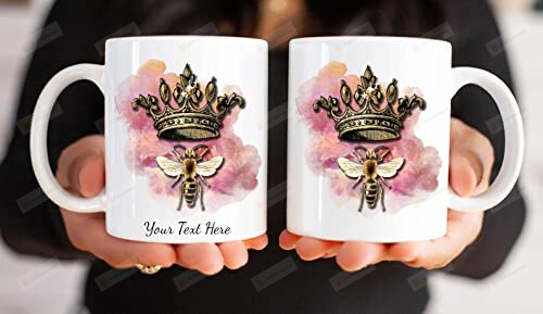 Personalized Queen Bee Coffee Mug, Personalized Gift For A Super Special Queen Bee, Diva Mug Best Mug Gift Great Customized Mug On Birthday Anniversary Thanksgiving New Year Christmas