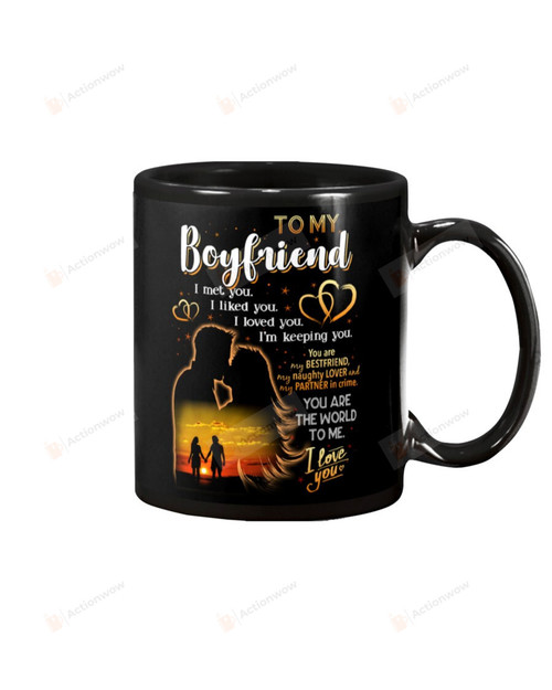 Personalized To My Boyfriend I Wish I'm Keeping You Mug For Couple Lover, Husband, Boyfriend, Birthday, Anniversary Customized Name Ceramic Coffee 11-15 Oz