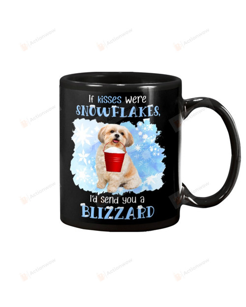 Shih Tzu If Kisses Were Snowflakes I'd Send You Blizzard Mug Gifts For Animal Lovers, Birthday, Anniversary Ceramic Changing Color Mug 11-15 Oz