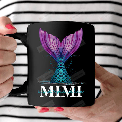Personalized Mimi Mermaid Gift For Grandma Ceramic Mug Great Customized Gifts For Birthday Christmas Thanksgiving 11 Oz 15 Oz Coffee Mug
