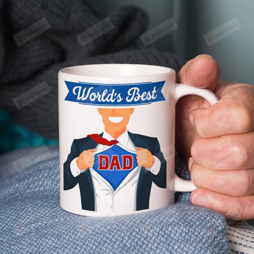 Funny Gift For Dad World's Best Dad White Mugs Ceramic Mug Great Customized Gifts For Birthday Christmas Thanksgiving Father's Day 11 Oz 15 Oz Coffee Mug