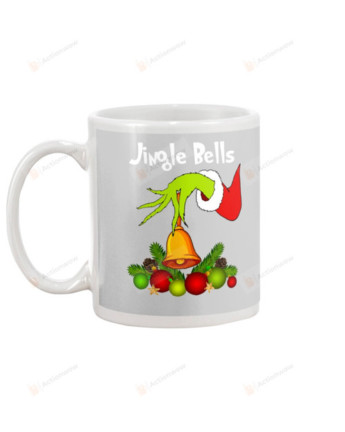 Jingle Bell, Grinch Going Off The Bell For Christmas Mugs Ceramic Mug 11 Oz 15 Oz Coffee Mug