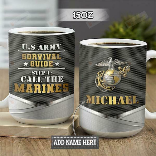 Personalized Us Army Coffee Mug - Marine Corps Novelty Mug - Ceramic Mug