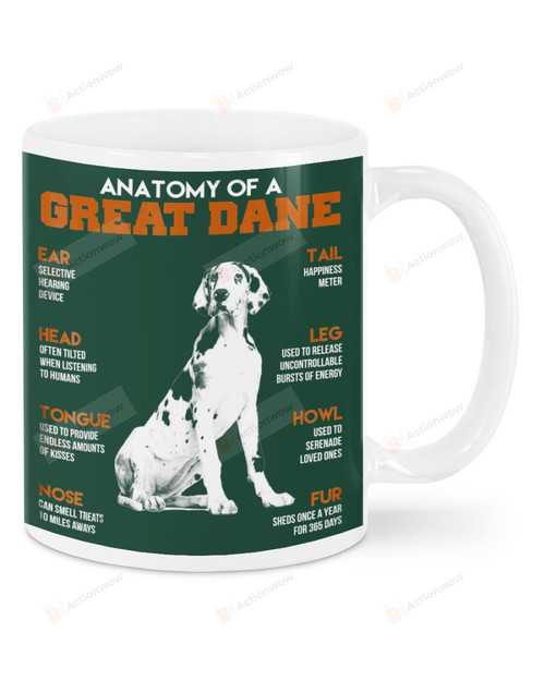 Anatomy Of A Great Dane Dogs Ceramic Mug Great Customized Gifts For Birthday Christmas Thanksgiving 11 Oz 15 Oz Coffee Mug