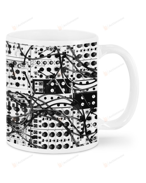 Synthesizer Analog Modular Ceramic Mug Great Customized Gifts For Birthday Christmas Thanksgiving Anniversary 11 Oz 15 Oz Coffee Mug