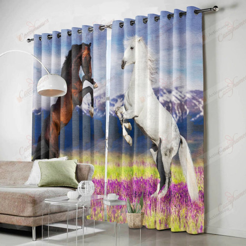 Sister Of Horses Blackout Thermal Grommet Window Curtains