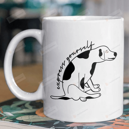 Express Yourself Dog Coffee Cup, Vet Appreciation Gift For Men And Women, Vet Assistant, Sexy Veterinarian Gifts, Veterinary Medicine White 11&15 Oz Mug