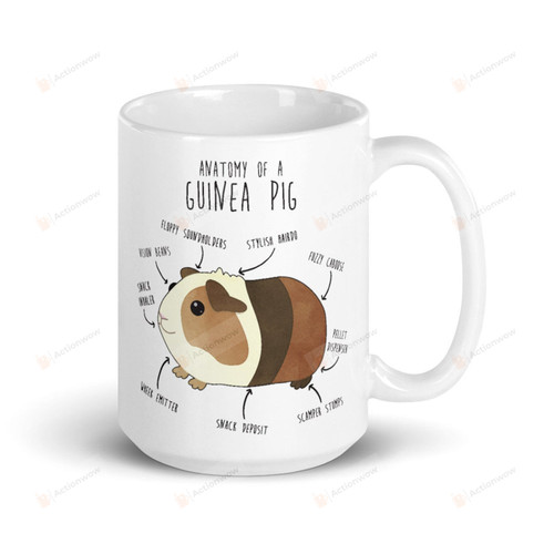Guinea Pig Funny Guinea Pig Anatomy Mug Lover Gift, Cavy Cup, Gift for Her, Him, Birthday, Friend, Cavies, Cute Pet Animal, Anatomy, Mom Dad