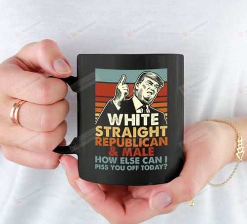 Personalized White Republican Straight 11oz Mug Gift For 80sthanksgiving Christmas