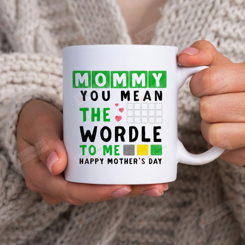 Happy Mother's Day Wordle Mug, Wordle Mothers Day, Funny Mother's Day Mug, Wordle Puzzle Mug, Gift for Mum, Mom Gifts From Daughter