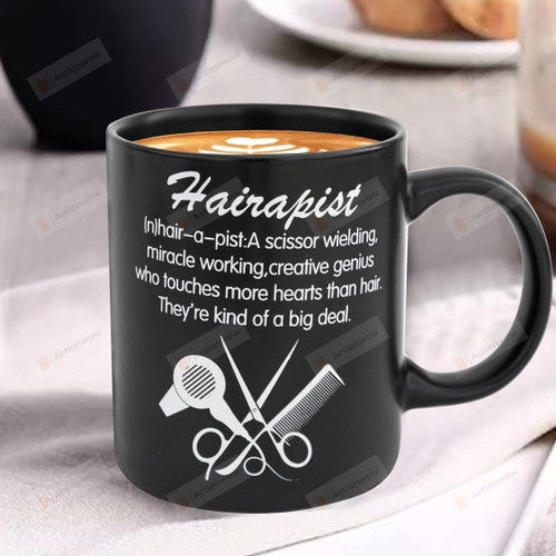 Hairapist Defition Mug, Gifts For Hairstylist, Cosmetologist Gifts For Women, Barber Gifts, Mother's Day Gifts