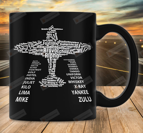 Aviation Alphabet Phonetic Flying Pilot 11oz 15oz Coffee Ceramic Mug Gift For Pilots, Gift For Airline Helicopter Aircraft Lovers, Gift For Husband, Gift For Dad It's All Magic Mug Gifts On Mother's Day Father's Day Birthday Thanksgiving Christmas