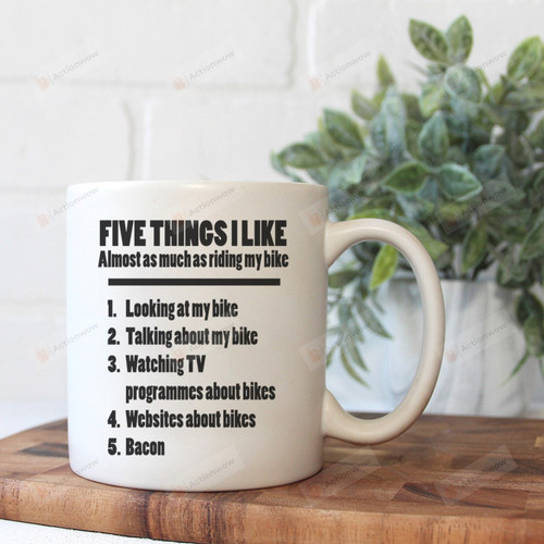 Five Things I Like Bike Mug, 5 Things I Like Bike Motorbike Mug, Motorcycle Gift, Funny Mug