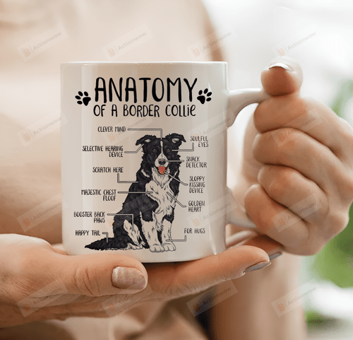Anatomy Of A Border Collie Mug Cute Border Collie Knowledge Coffee Mug Dog Lovers Gift Mug Gift For Dog Mom Dog Dad Gift For Family Friends