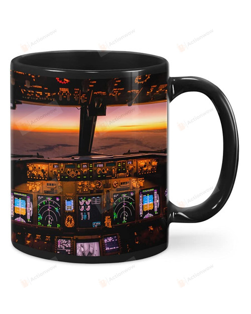 Pilot Sunset Mugs Pilot Mug Aviation Mug Avgeek Mug Pilot Life Mug Pilot Gifts Idea 11oz/15oz Ceramic Coffee Mug