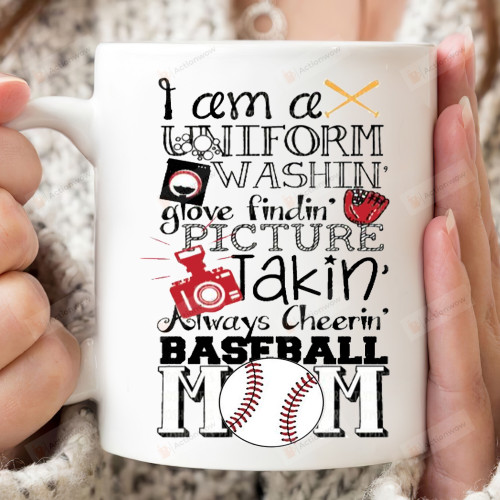 Baseball Always Cheering Funny Love Mug Gift For Baseball Mom Coffee Ceramic Mug On Birthday Mother's Day Father's Day