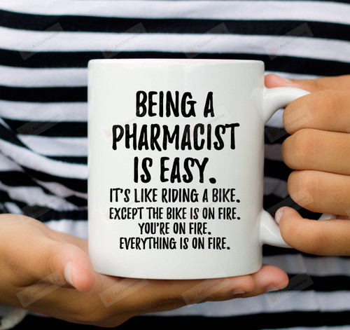 Being A Pharmacist Is Easy Mug Pharmacist Gift, Birthday Anniversary Gift For Pharmacist, Pharmacy Graduation Gift, Pharmacy Degree Coffee Mug