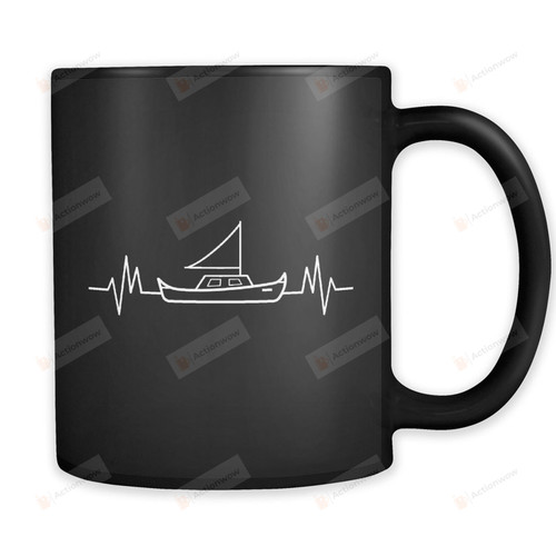 Captain Heartbeat Mug, Captain Mug, Captain Gift, Boating Gift, Boating Mug, Boat Gift, Boat Mug, Lake Mug, Lake Gift, Ocean Mug Ocean #a352