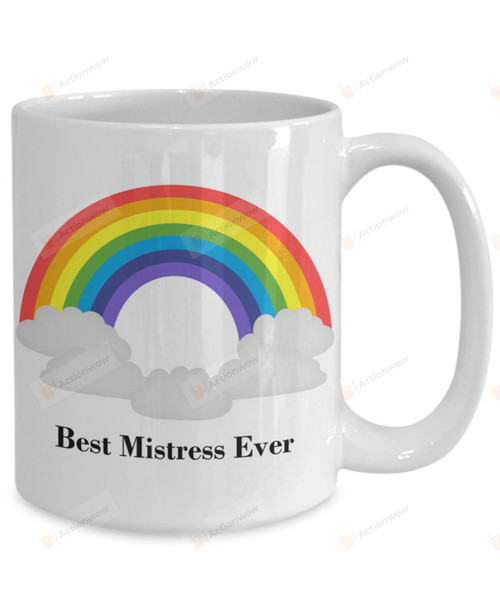 Funny Mistress Mug Rainbow Mistress Coffee Cup, Gift For Boyfriend, Girl Friend, Wife Husband